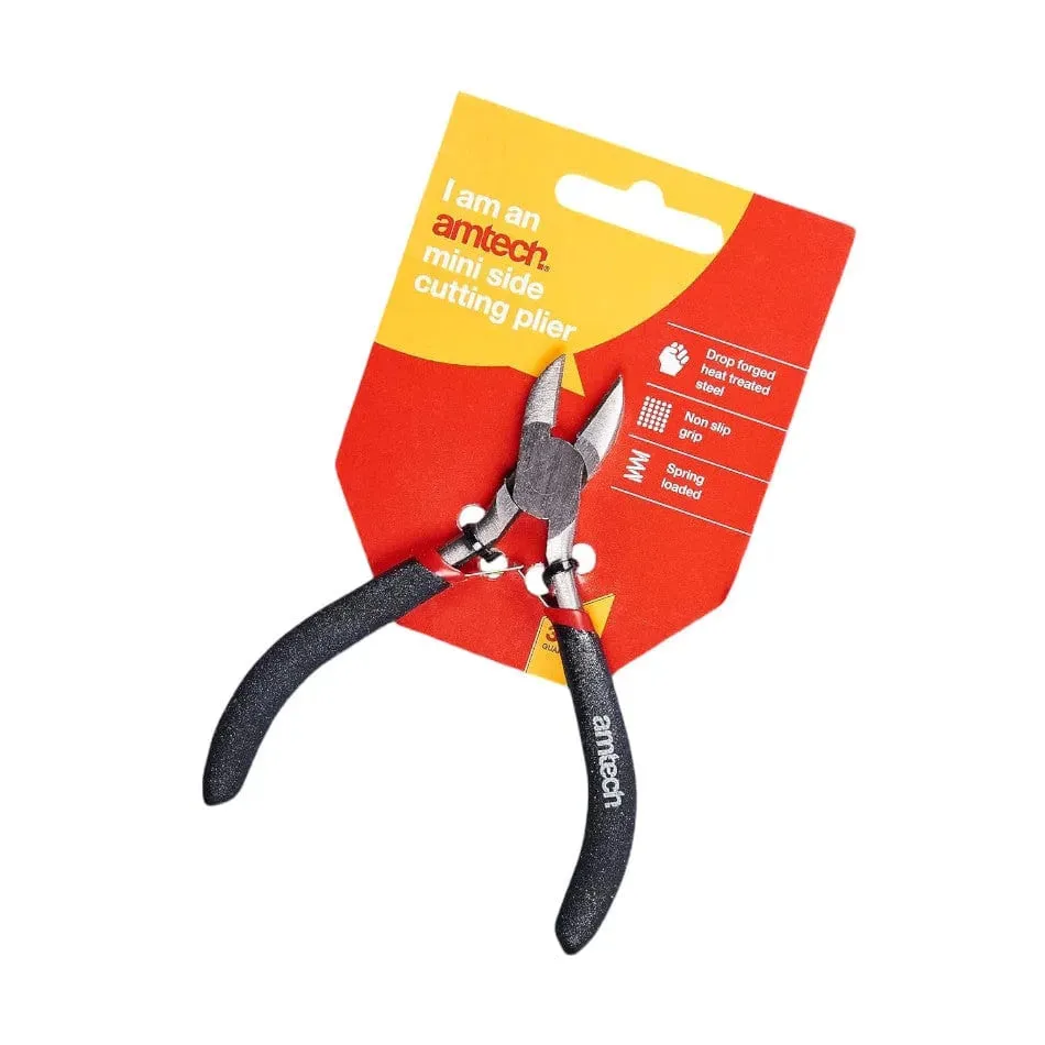 110mm Mini Side Cutting Pliers With Spring - Amtech