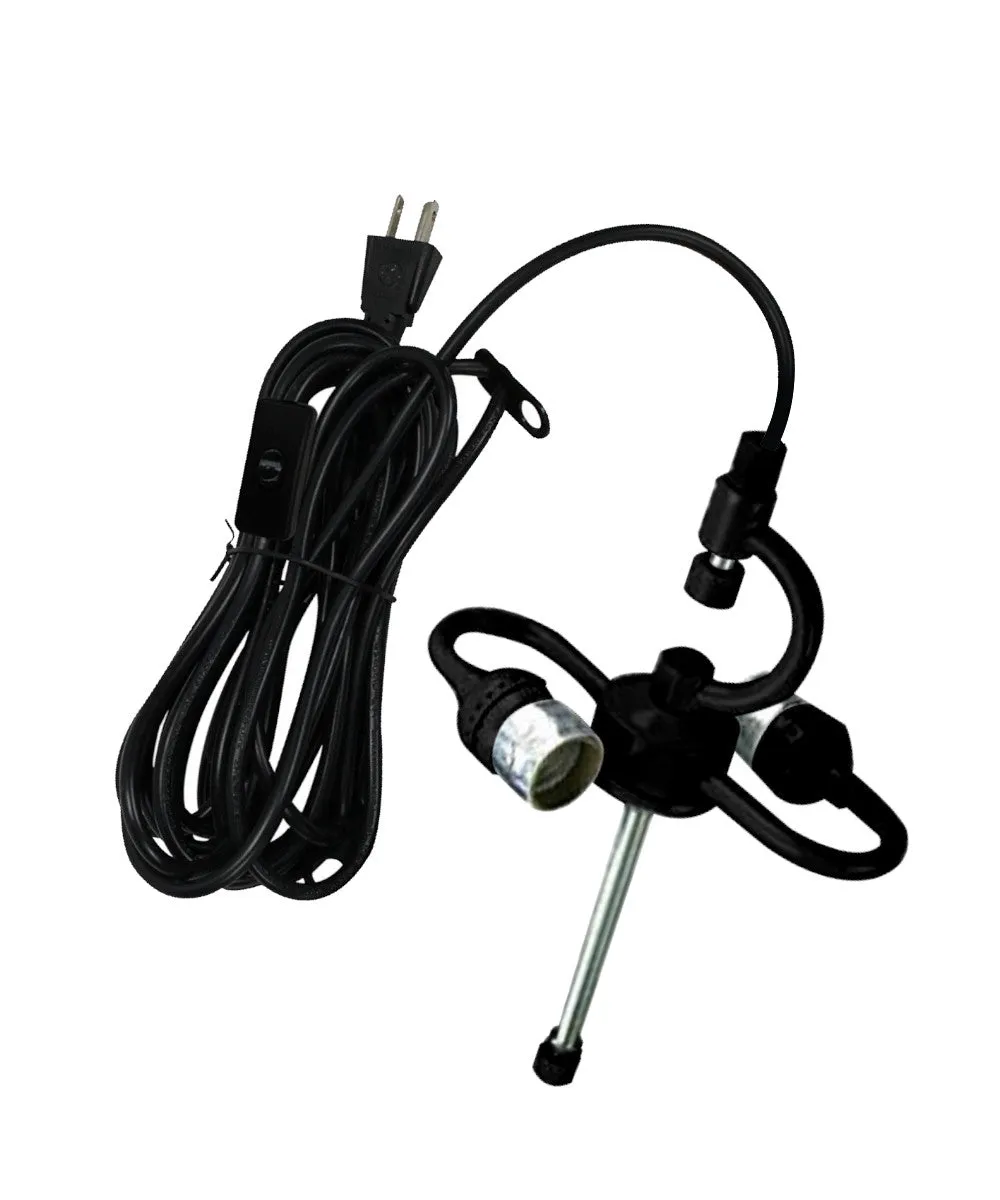 11"W 2 Light Swag Conversion Kit Black