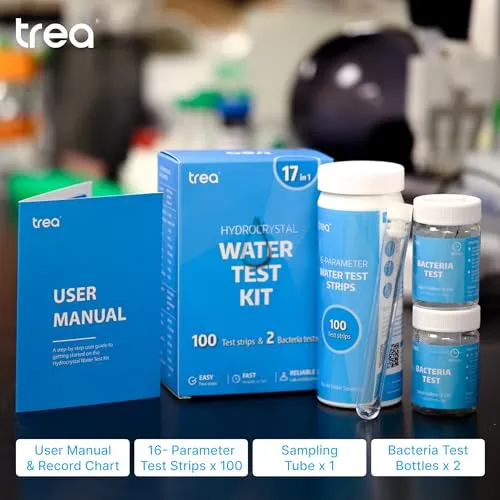 16 in 1 Drinking Water Test Kit - Comprehensive Water Quality Analysis Includes pH, Hardness, Chlorine, Fluoride, Lead, Iron, Copper for Home Tap and Well Water