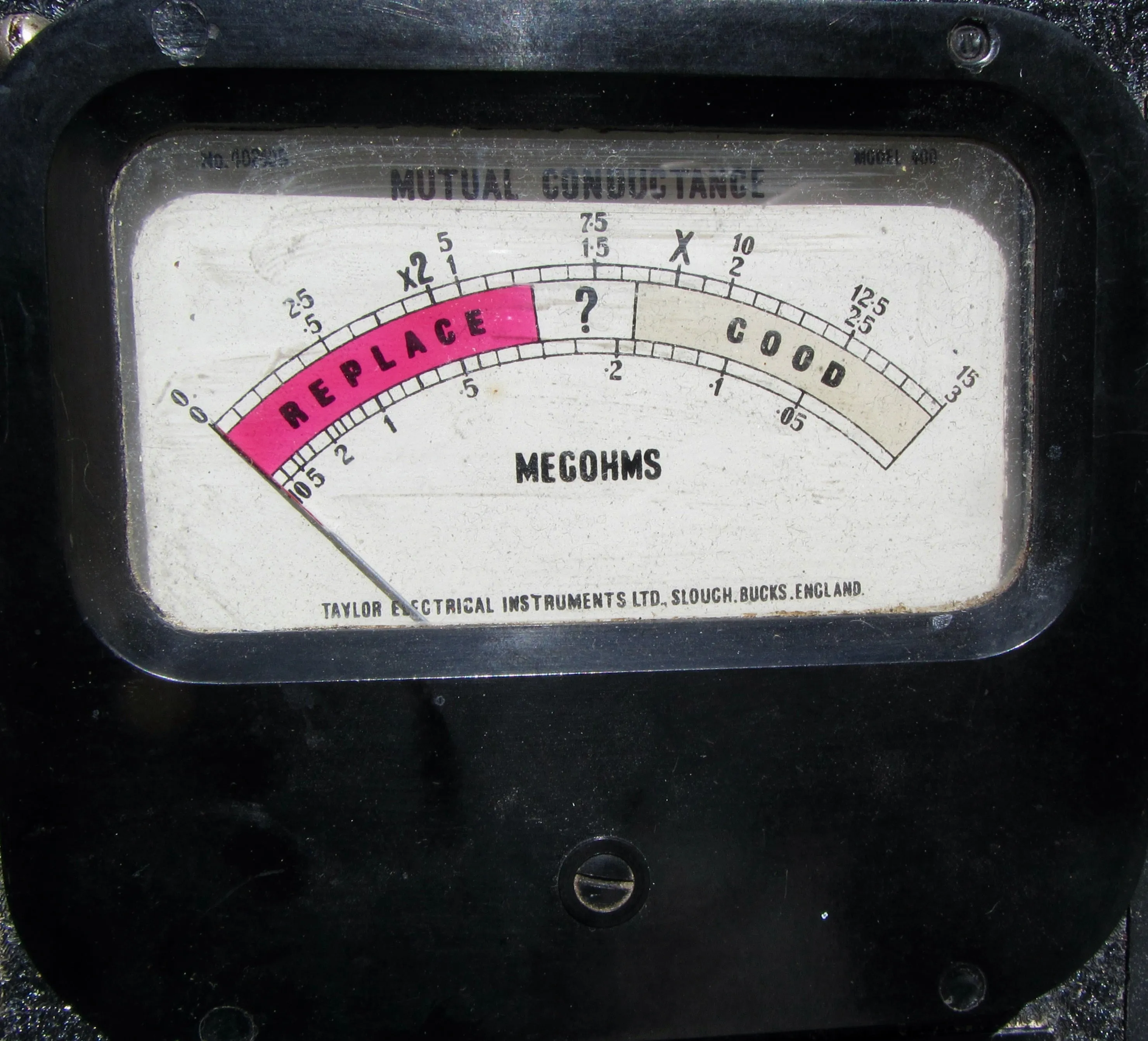 1950s Taylor Model 45A Series 2 Valve Tester With Instruction Manual