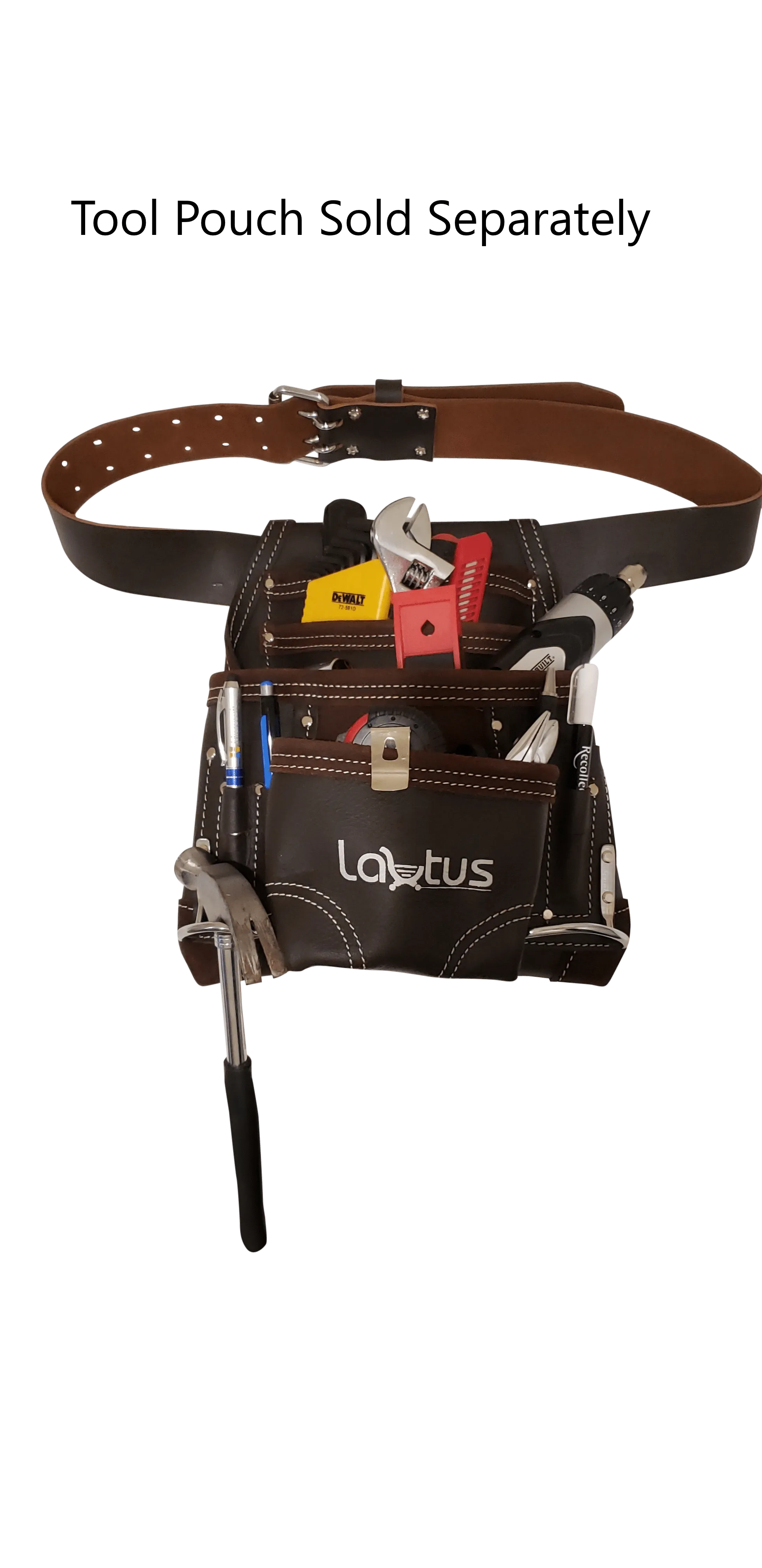 2-Inch Leather Tool Belt for Tool Pouches & Bags -  30" to 46"