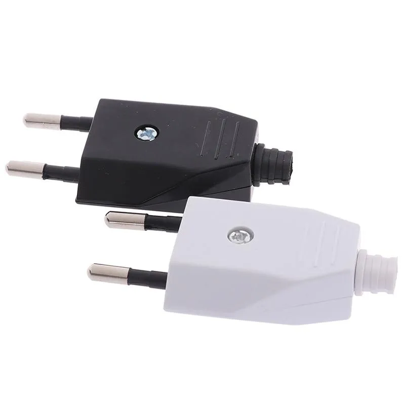 2 Pin EU Plug Male Female Electric Plug Socket European Wiring Power Extension Cord Adapter Connector Detachable