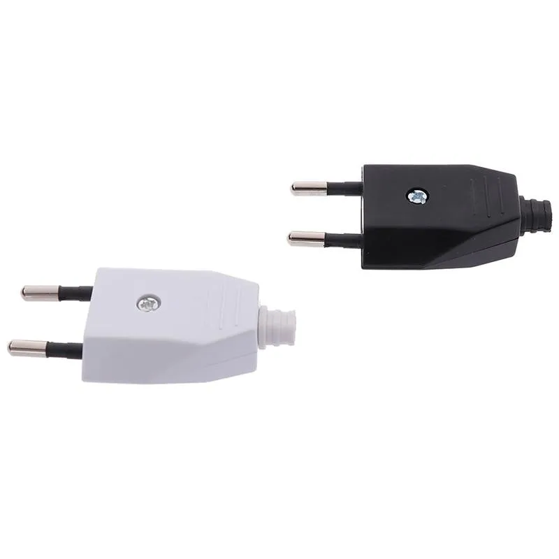 2 Pin EU Plug Male Female Electric Plug Socket European Wiring Power Extension Cord Adapter Connector Detachable