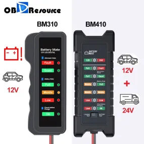 24V 12V Battery Tester Car Truck Motorcycle Alternator State Check Overload Display Charging Test Tool Digital Voltage Detector