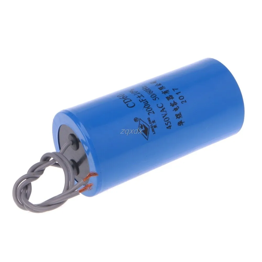 250-450V AC 200uF Appliance Motor Start Run Capacitor CD60 High Quality Hot Drop ship