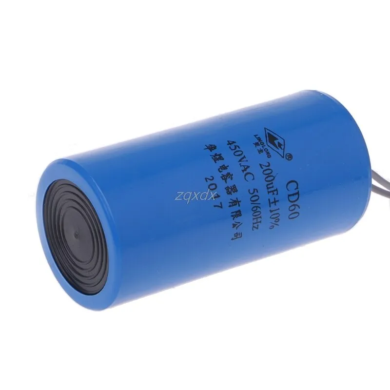 250-450V AC 200uF Appliance Motor Start Run Capacitor CD60 High Quality Hot Drop ship