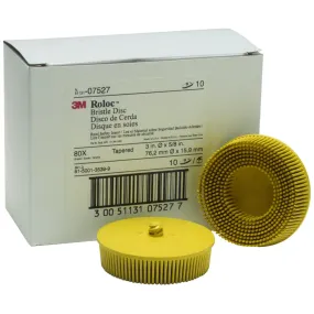 3" Scotch-Brite Roloc Bristle Discs 80 Grit Medium Yellow MMM7527
