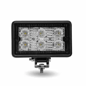 4" x 6" Rectangular Heavy Duty LED Work Light - Flood Beam - 1200 Lumens (6 Diodes)