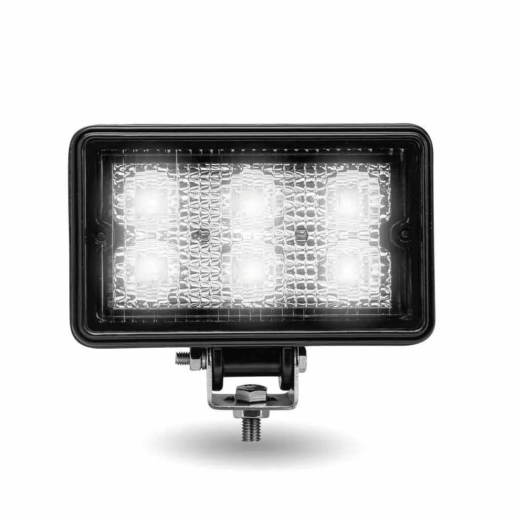 4" x 6" Rectangular Heavy Duty LED Work Light - Flood Beam - 1200 Lumens (6 Diodes)