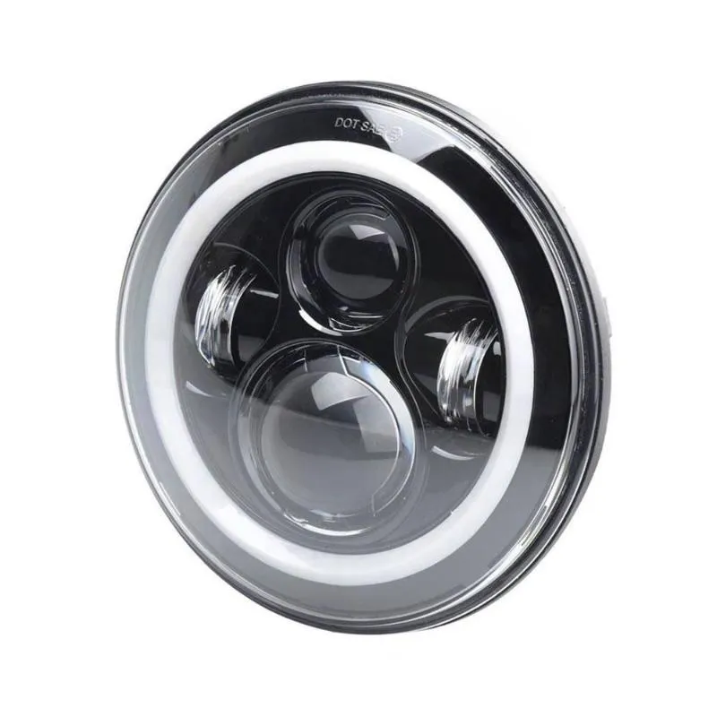 7 inch LED Headlight Projector with White Halo