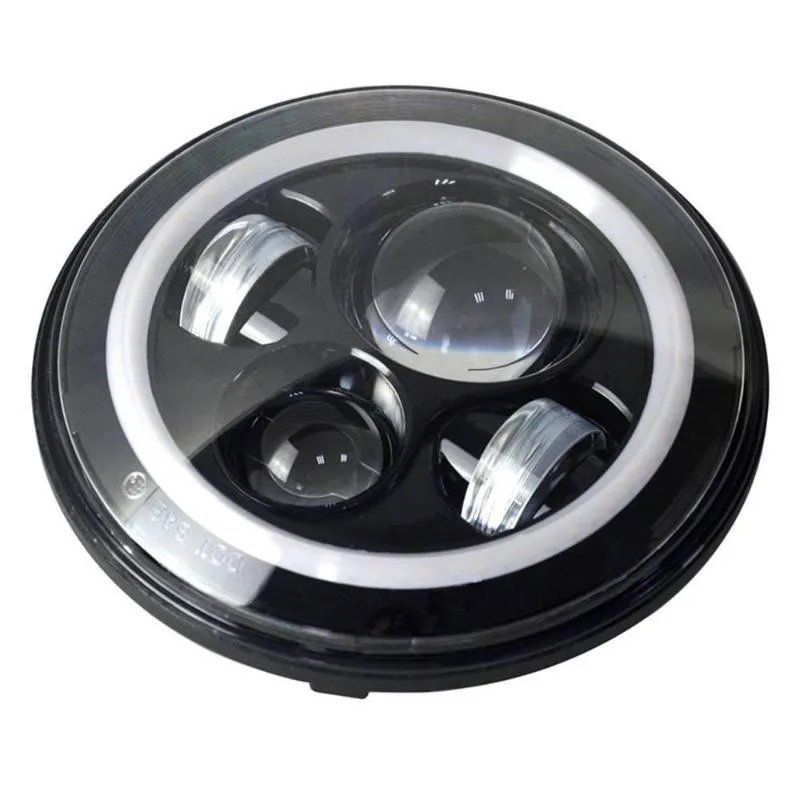 7 inch LED Headlight Projector with White Halo