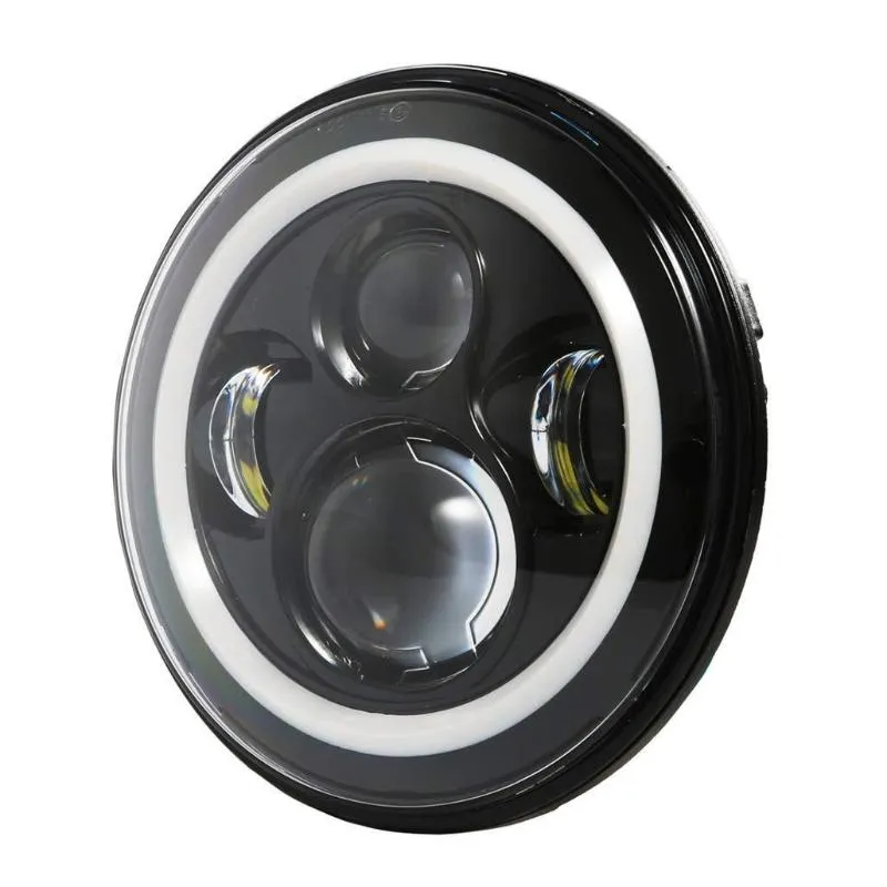 7'' LED Halo Headlights with Turn Signals   4.5'' LED Halo Fog Lights   Bracket