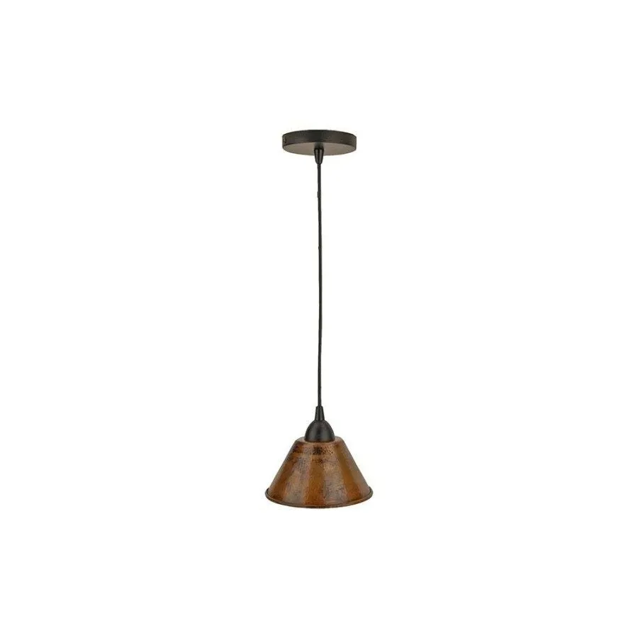 7" Copper Cone Pendant Light