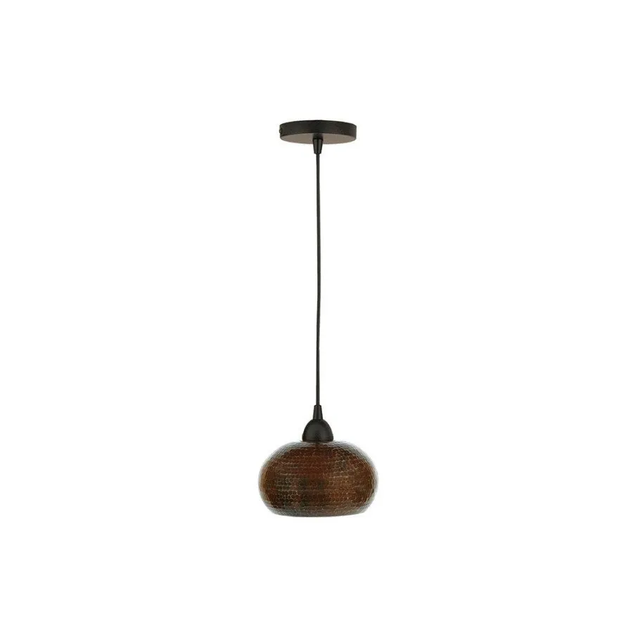 7" Copper Globe Pendant Light