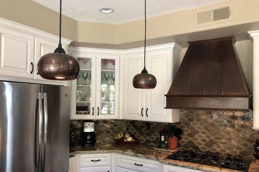 7" Copper Globe Pendant Light