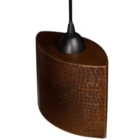 8" Copper Oval Cylinder Pendant Light