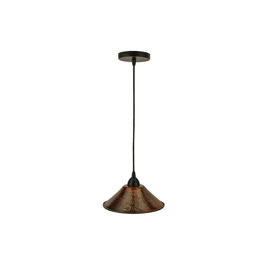 9" Copper Cone Pendant Light