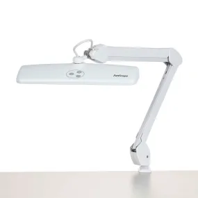 AmScope 12W 72 LED Task Lamp on Articulating Arm with Table Clamp
