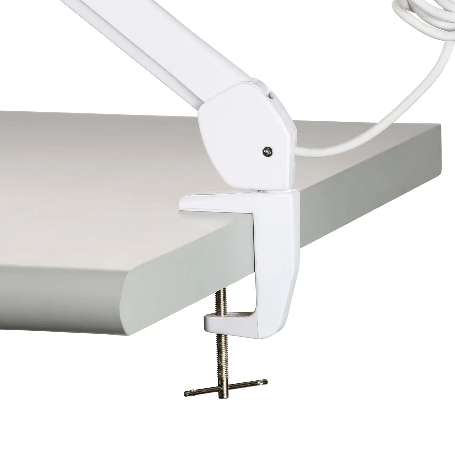 AmScope 12W 72 LED Task Lamp on Articulating Arm with Table Clamp