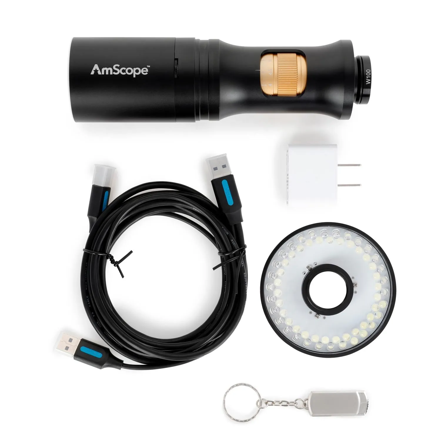 AmScope DM756 Series 8.3MP USB All-in-One Digital Microscope with Zoom Optics on Articulating Arm with Pillar