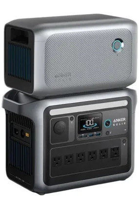 Anker SOLIX C1000X Portable Power Station and Expansion Battery