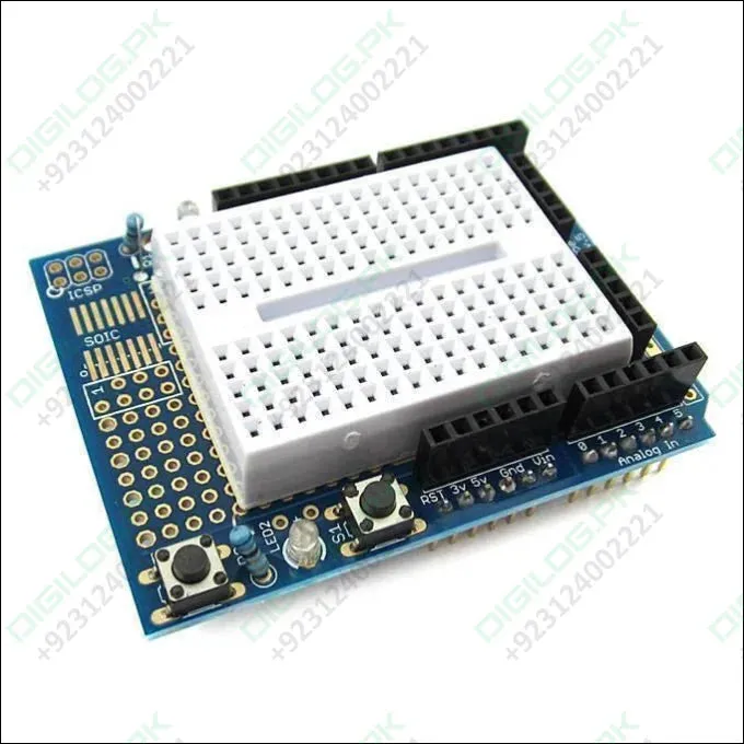 Arduino Uno Proto Shield With Syb-170 Mini Breadboard In Pakistan