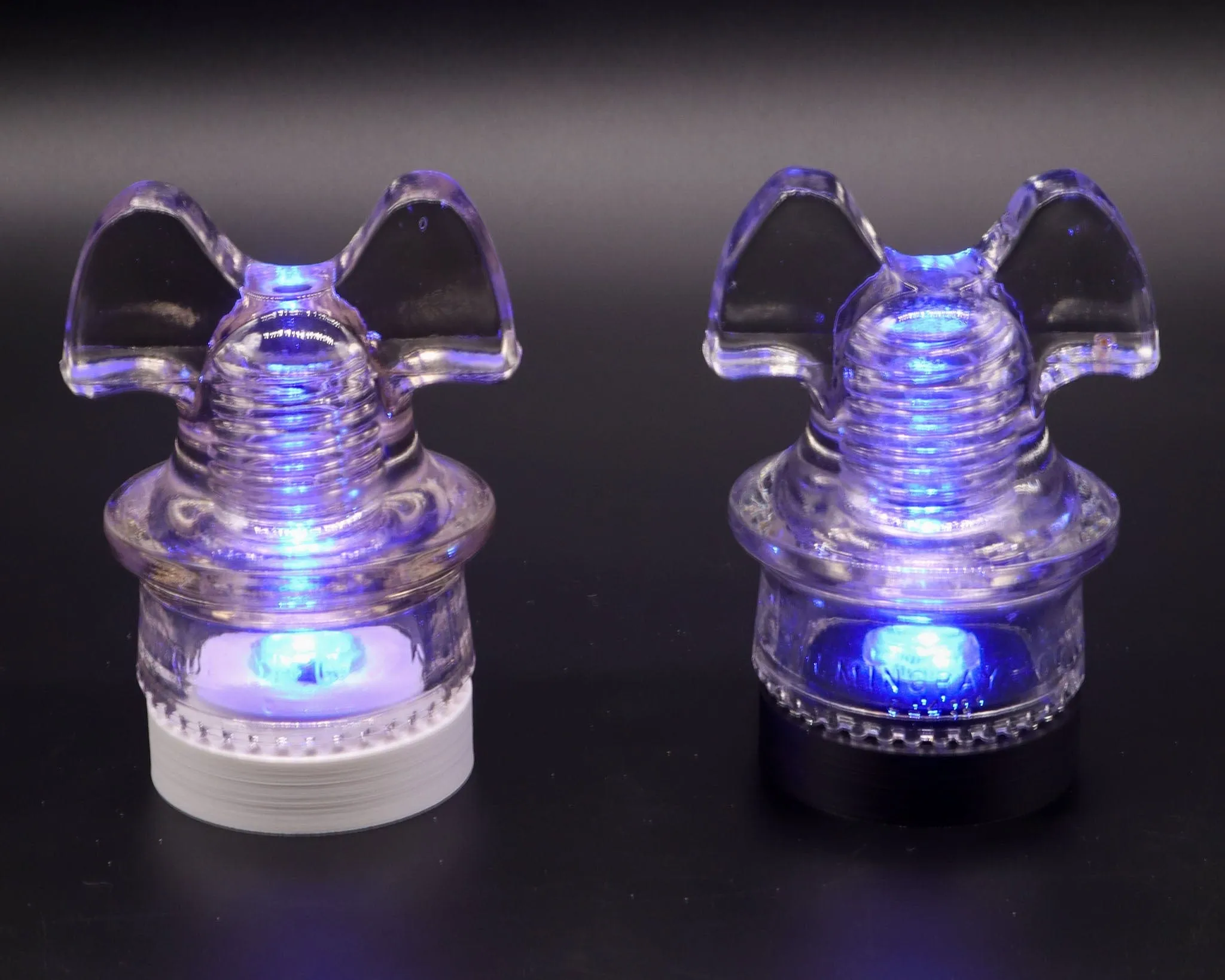 Battery Powered Lamp Base Set of 5 With Remote for Glass Insulators