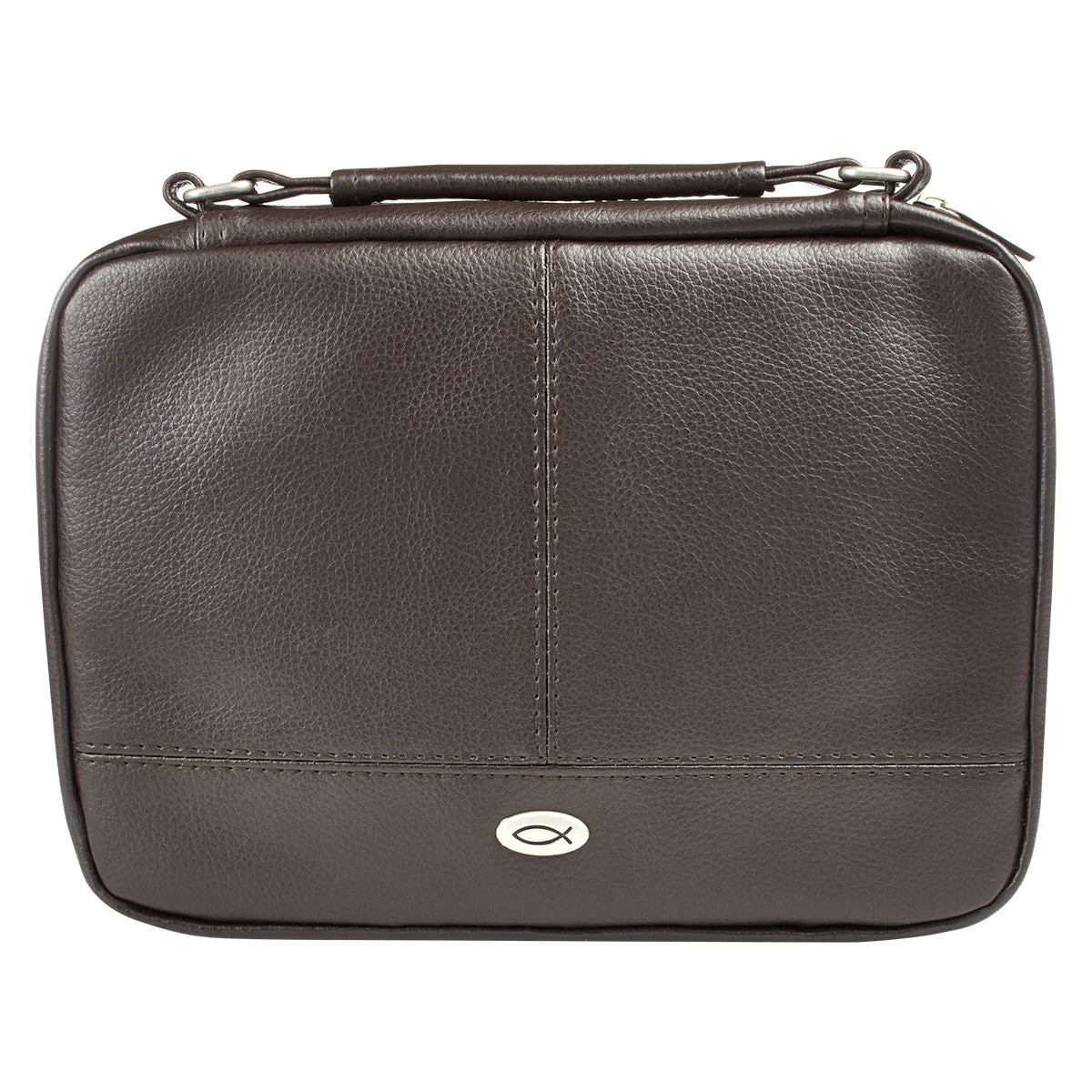 Bible Case: Faux Leather, Brown, L