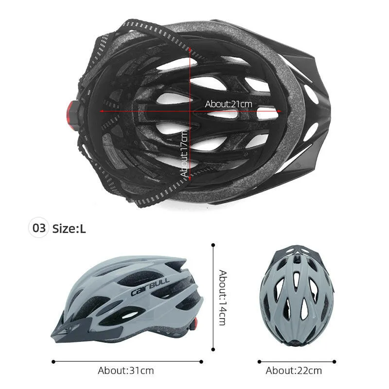 CAIRBULL Aero Road Bike Helmet Specialized MTB Cycling Helmets Goggles Adult Men Women Removable Visor Lens With Taillight EPS