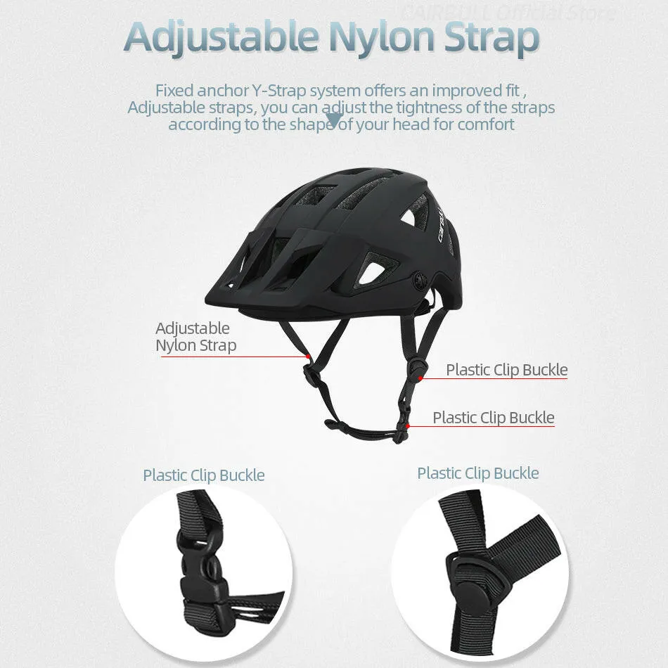 Cairbull Bicycl Helmet Light Weight 19 Vents Adjustable Visor Cycling Equipment for Trail/AM/MTB Riding Fashion Bike Helmets