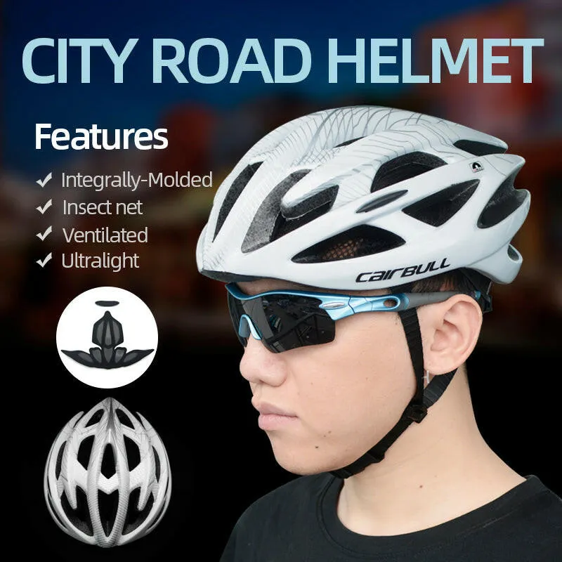 Cairbull Bike Helmet Road Cycling Safety Helmet Ultralight Integrally-Molded With Insect Net for Men Women Casco Bicicleta EPS