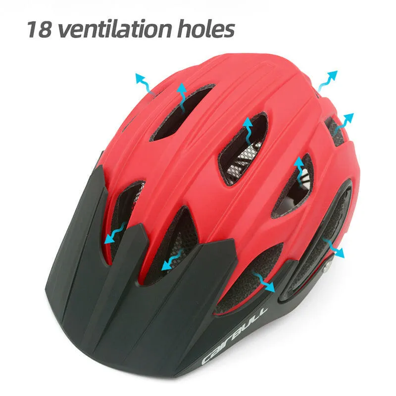 CAIRBULL Mtb Helmet Cycling Mountain Bike Helmets Ventilated Riding With Sun Visor Insect Net Adult Men Women Integrally-Molded