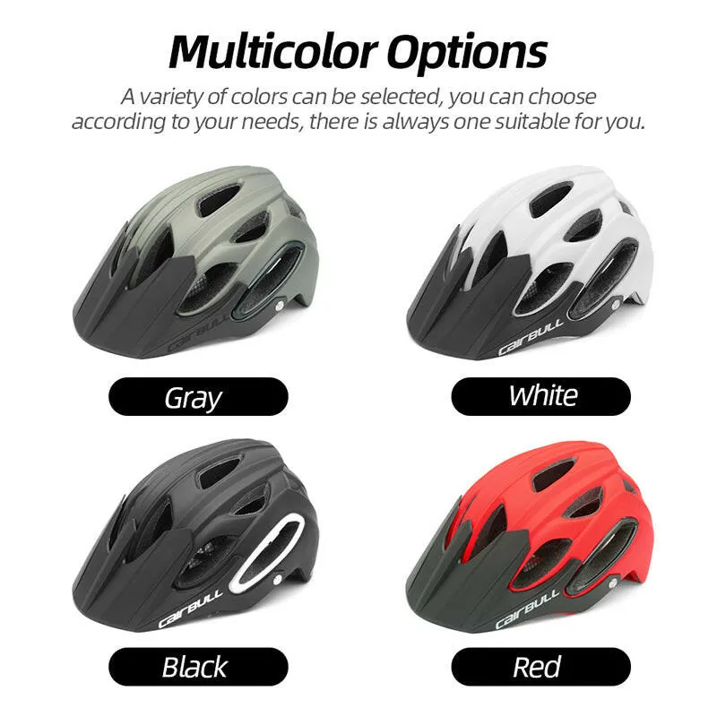 CAIRBULL Mtb Helmet Cycling Mountain Bike Helmets Ventilated Riding With Sun Visor Insect Net Adult Men Women Integrally-Molded