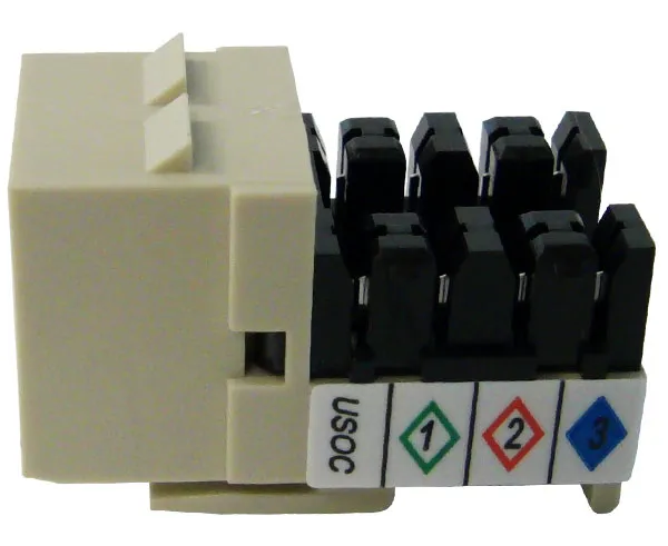 CAT3 Keystone Jack, MIG  High Density RJ11 Phone Jack