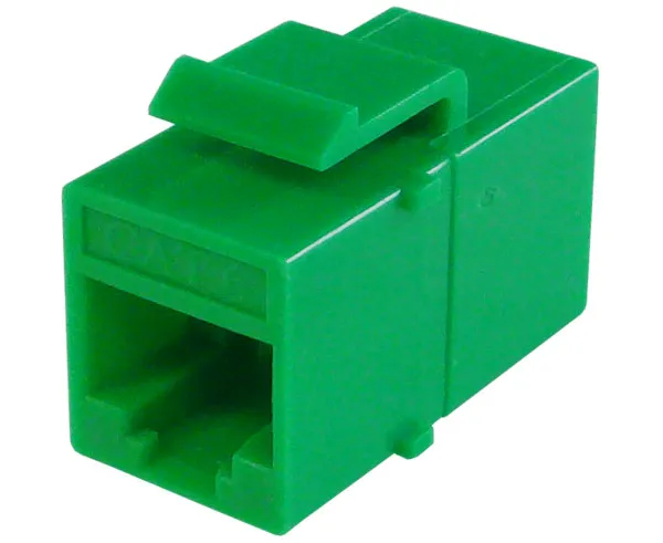 CAT6 RJ45 Inline Coupler, Unshielded, Snap-In w/Latch