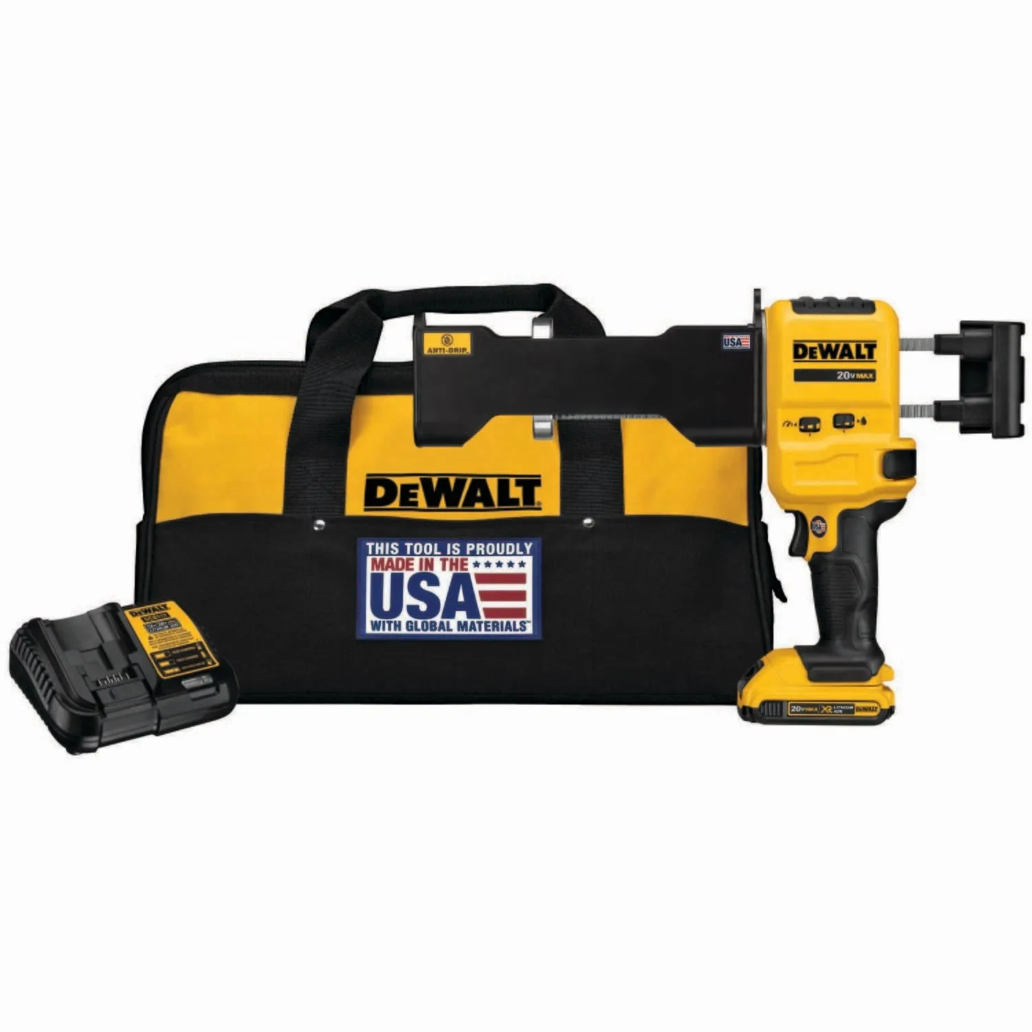 Dewalt DCE591D1 Cordless Caulk Gun Kit, 20.0 V, 21 oz. Capacity