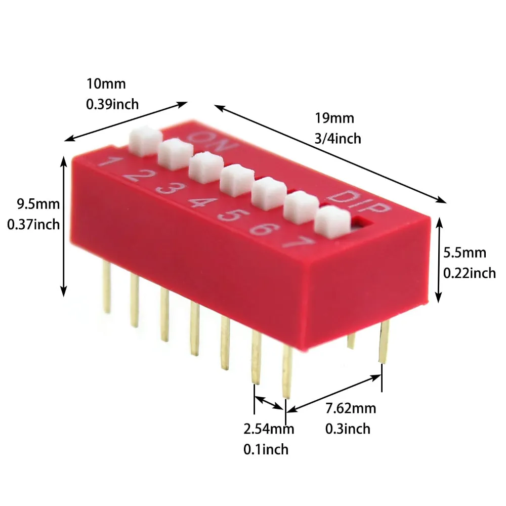 DIP Switch 14 Pin (7 Bit) Pitch 2.54mm