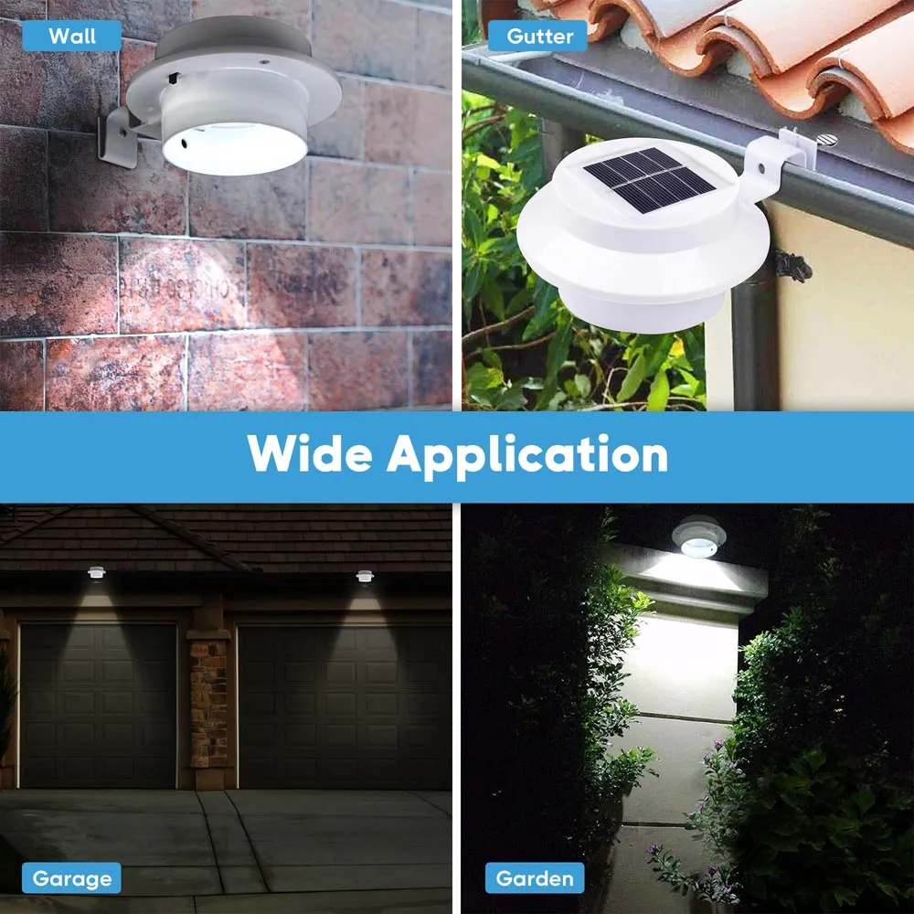 DIY Dusk to Dawn Wireless Solar LED Lights Waterproof 4ct/Pack