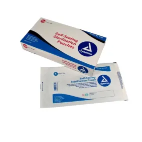 Dynarex Sterilization Pouches 7-1/2" x 1" w/ Internal & External Indicators Box of 200