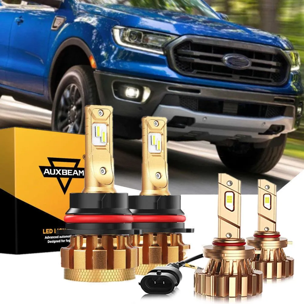 For 2000-2011 Ford Ranger F-16 Plus Series 9007 Built-in Canbus Automotive Grade 14000LM LED Light Bulbs High Low Beam Bundle