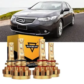 For 2000-2012 Honda Accord F-16 Plus Series Built-in Canbus Automotive Grade 14000LM LED Light Bulbs High Low Beam Bundle