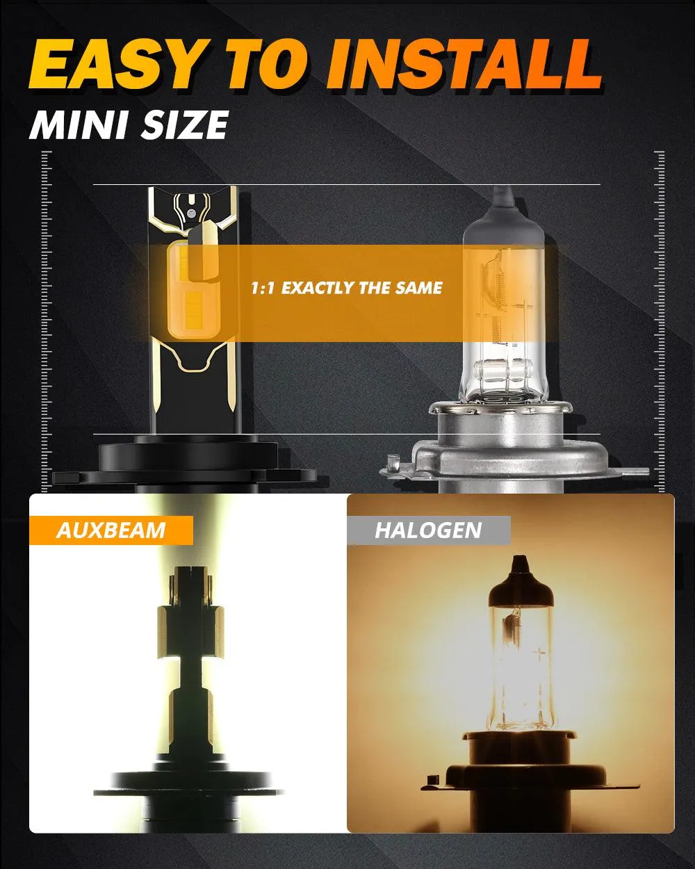 For 2001-2005 Toyota RAV4 H4 LED Headlight Bulbs Bundle