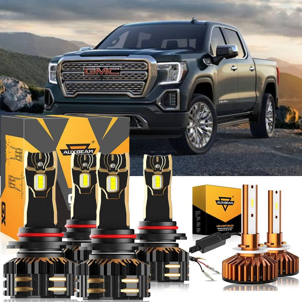 For 2002 GMC Sierra 1500 9005 LED Headlight Bulbs Bundle