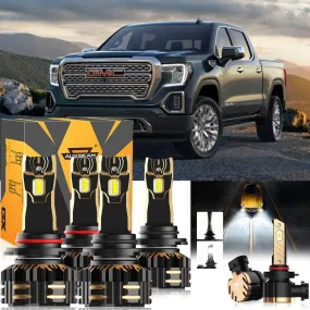 For 2003-2006 GMC Sierra 1500 9005 9006 LED Headlight Bulbs Bundle