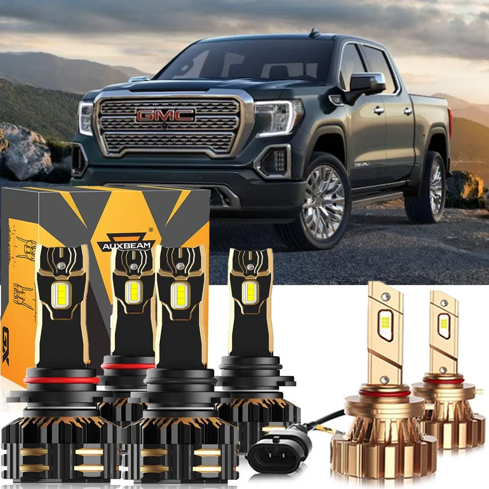 For 2003-2006 GMC Sierra 1500 9005 9006 LED Headlight Bulbs Bundle