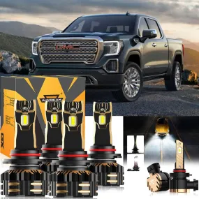 For 2003-2006 GMC Sierra 1500 9005 LED Headlight Bulbs Bundle