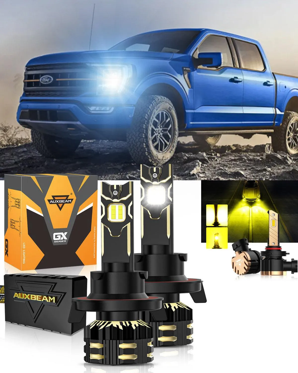 For 2004-2012 Ford F-150 H13 LED Headlight Bulbs