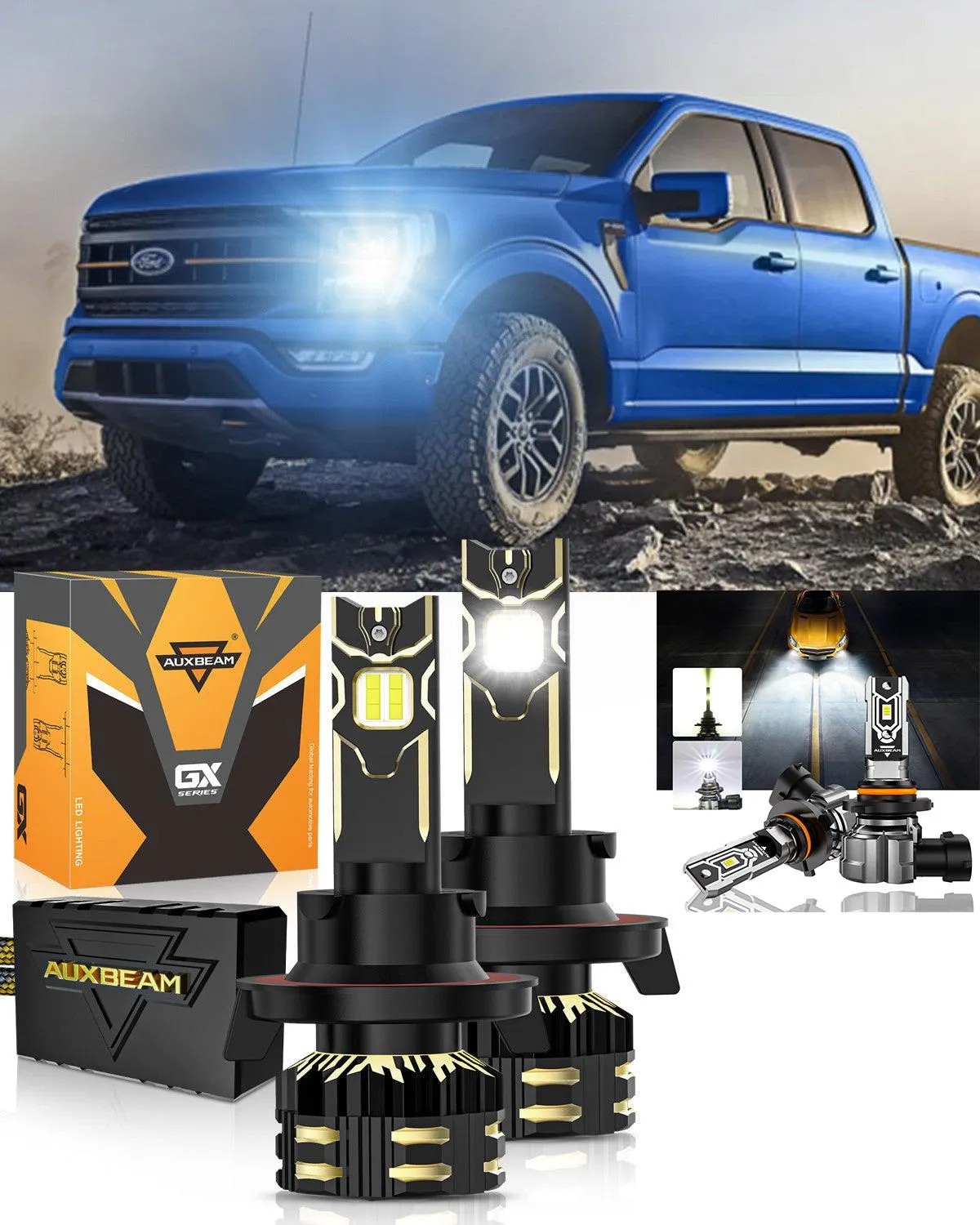 For 2004-2012 Ford F-150 H13 LED Headlight Bulbs