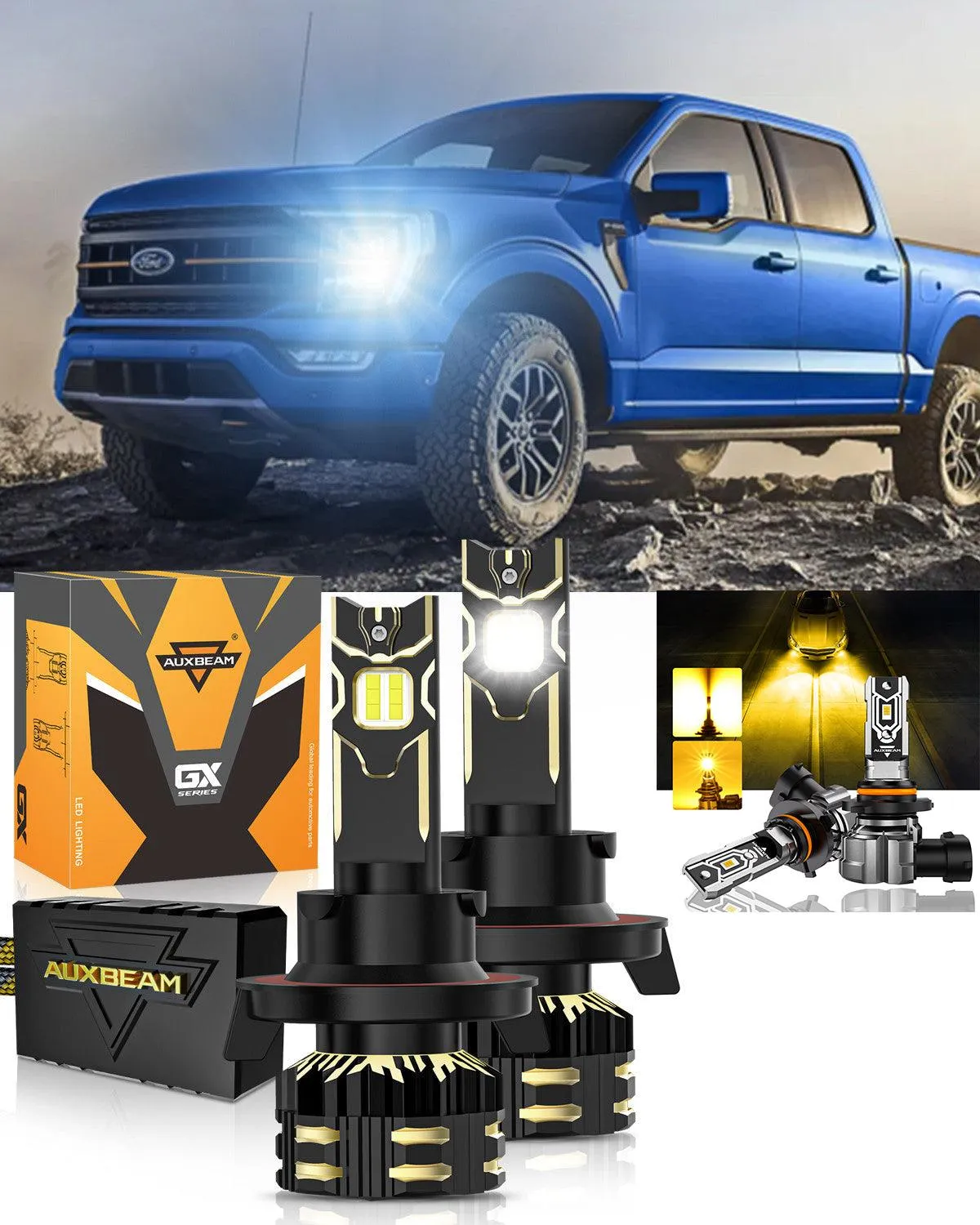 For 2004-2012 Ford F-150 H13 LED Headlight Bulbs
