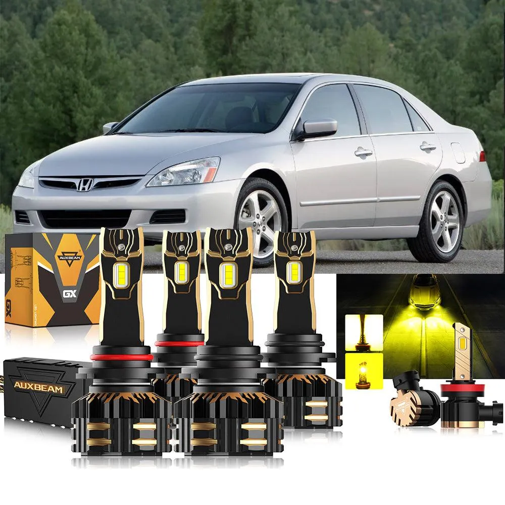 For 2006-2007 Honda Accord 9005 9006 LED Headlight Bulbs Bundle